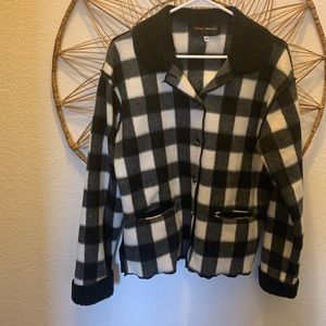 Harris/Wallace Button Down Fleece Shirt   Size Med
